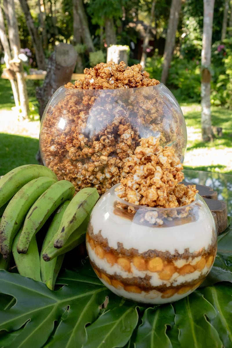 Banoffee Contemporânea com Pipoca Caramelizada